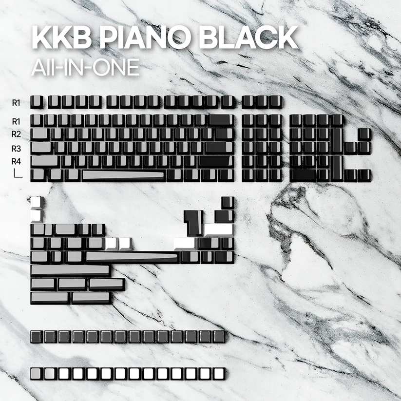 Key Kobo Piano Black All in One Keycaps