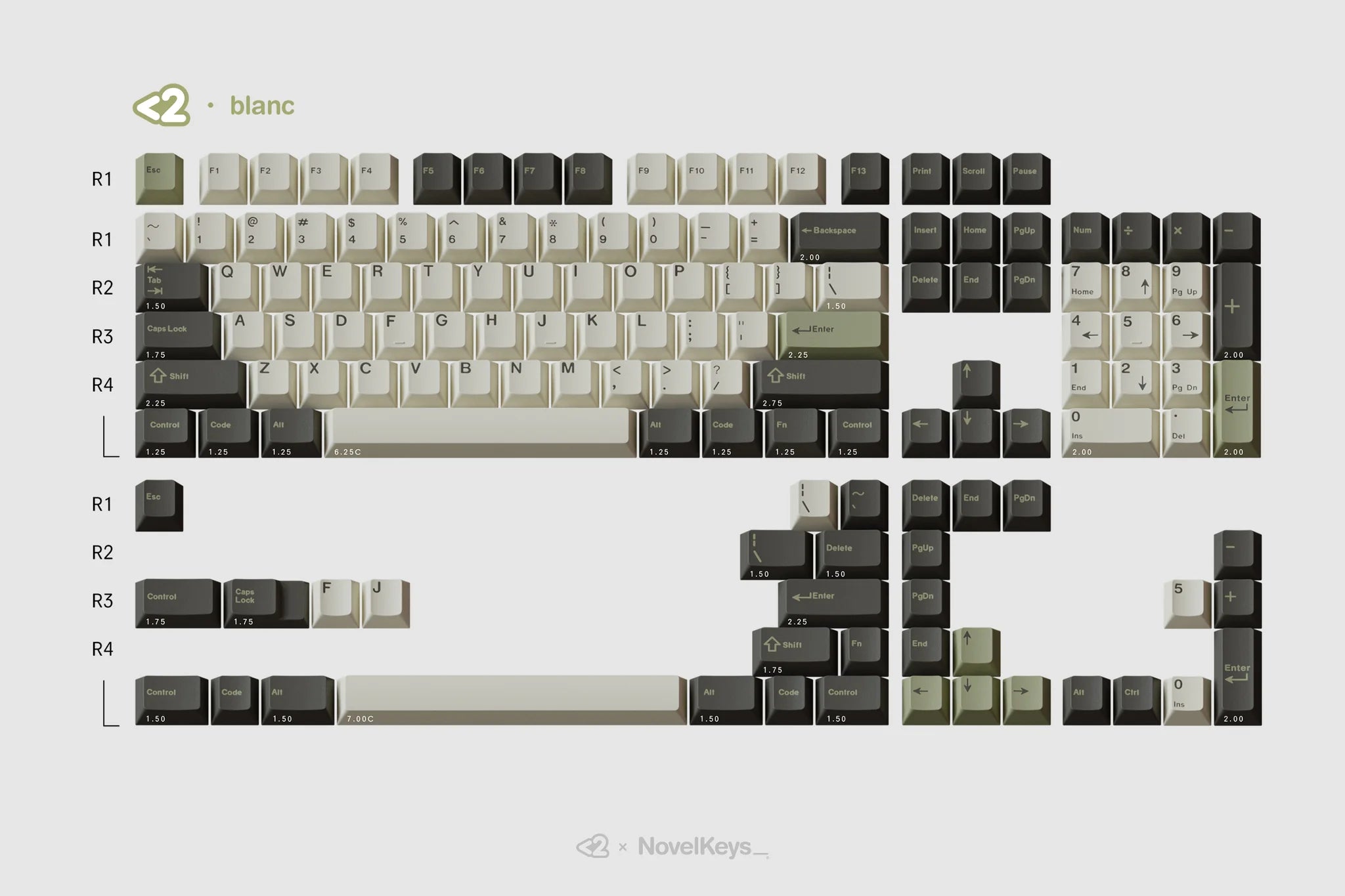 GMK Olive R2 Light / Dark – Kiwi Clack